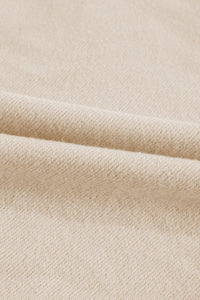 Parchment Fleece Lined Zip Up Stand Collar Thumbhole Sleeve Sweatshirt