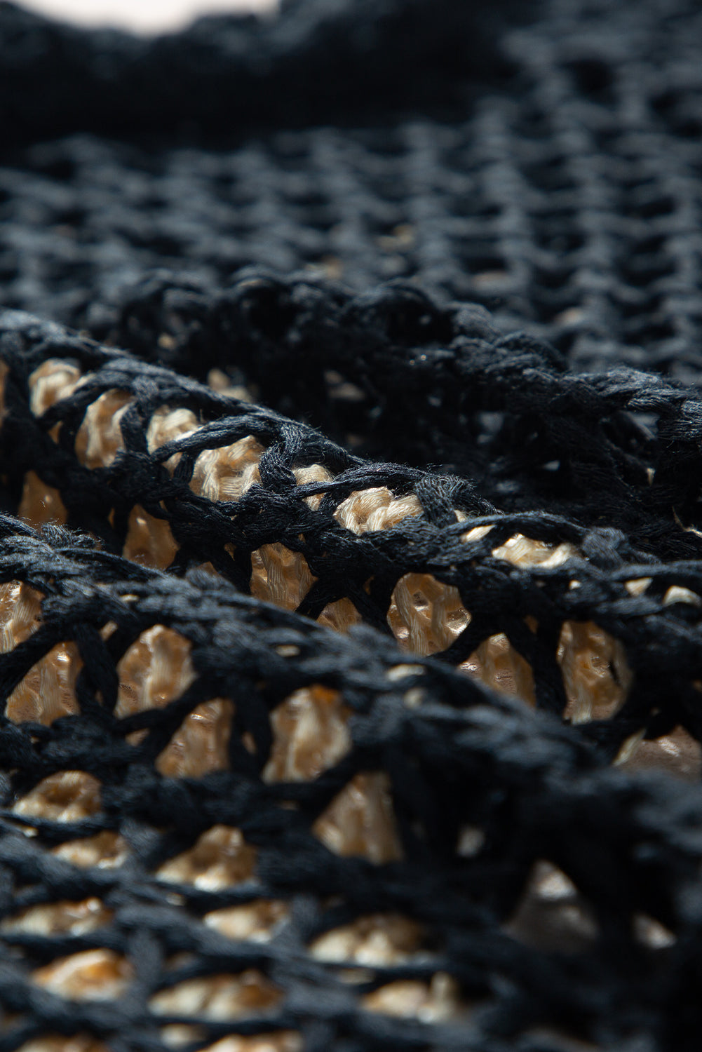 Black Star Graphic Crochet Knitted Summer Sweater Top