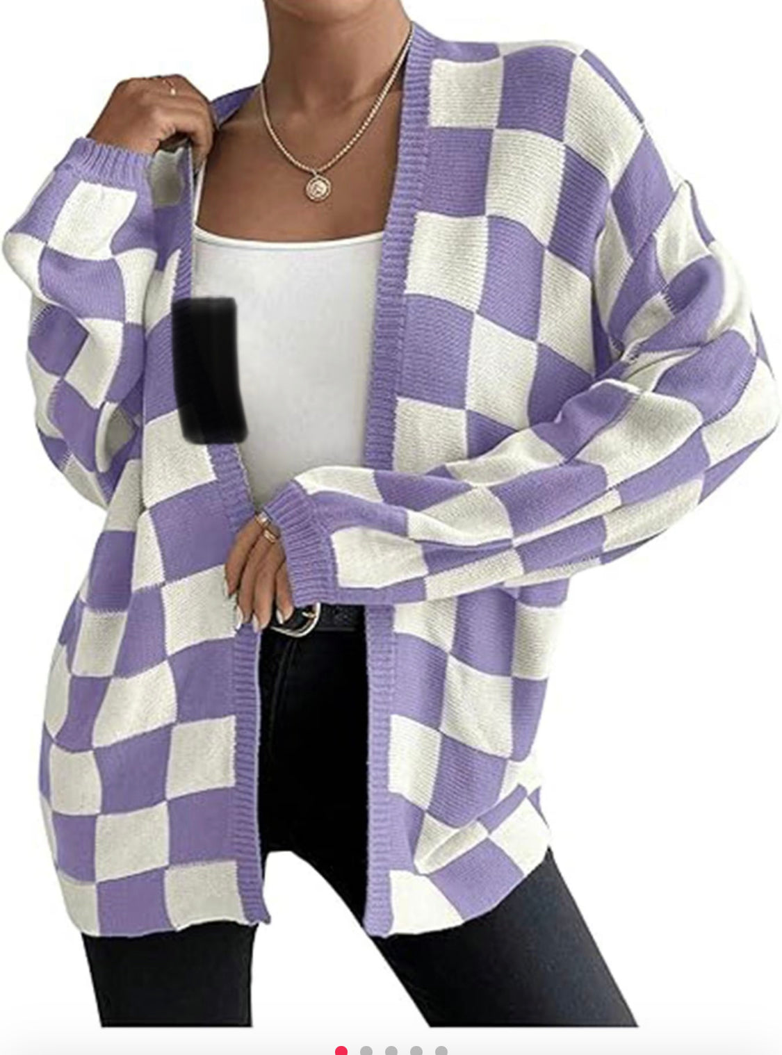 Checkered Cardigan