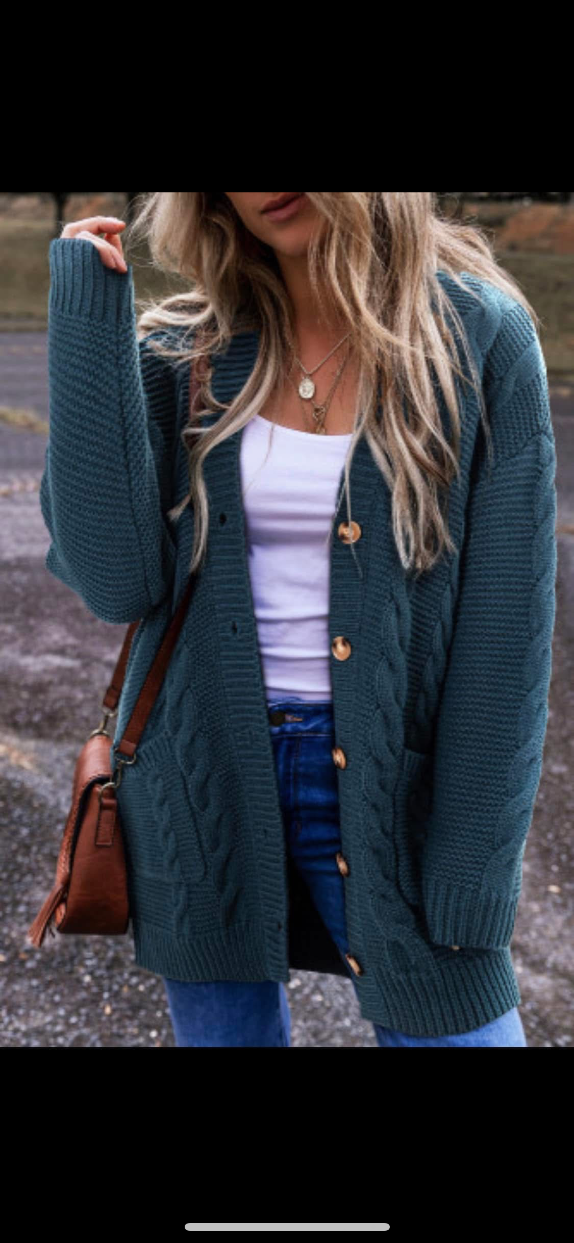 Peacock Blue Cardigan