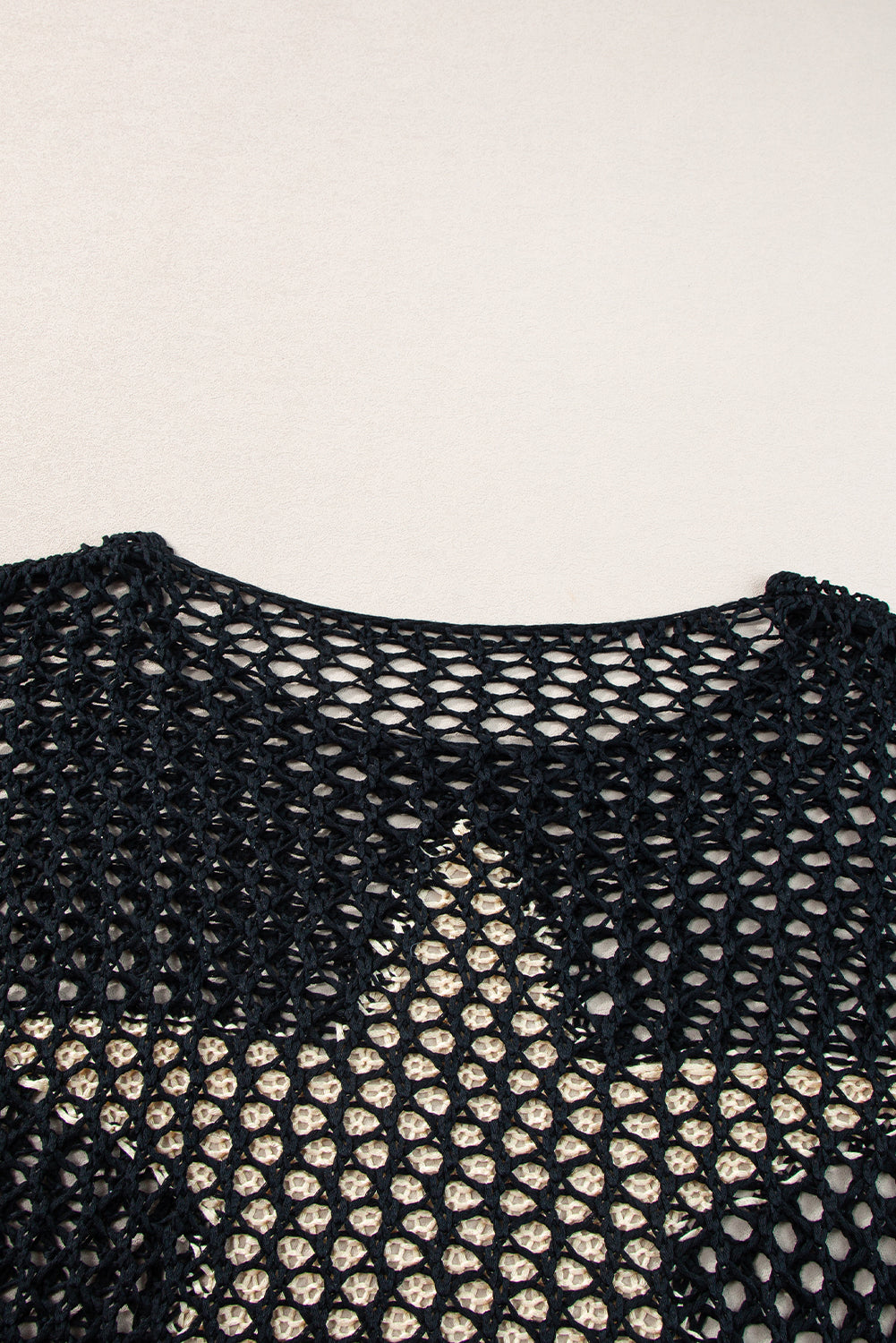 Black Star Graphic Crochet Knitted Summer Sweater Top
