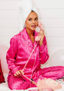 Pink Cheetah PJ Set