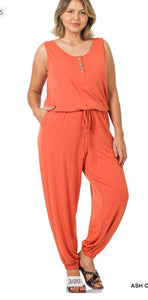 Sleeveless Jogger Jumpsuit
